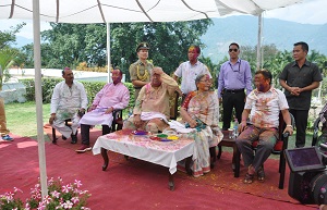 The Governor of Arunachal Pradesh Shri PB Acharya and States First Lady Smt Kavita Acharya celebrate the festive occasion of Holi with Shri, Techi Kaso, MLA Capital Complex, Officers and Staffs of Raj Bhavan at Raj Bhavan on 13th March 2017. 